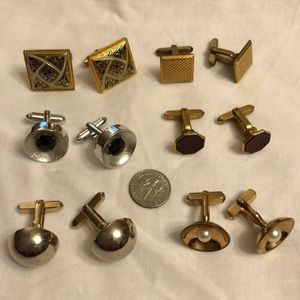 Vintage Cuff Links set of 6